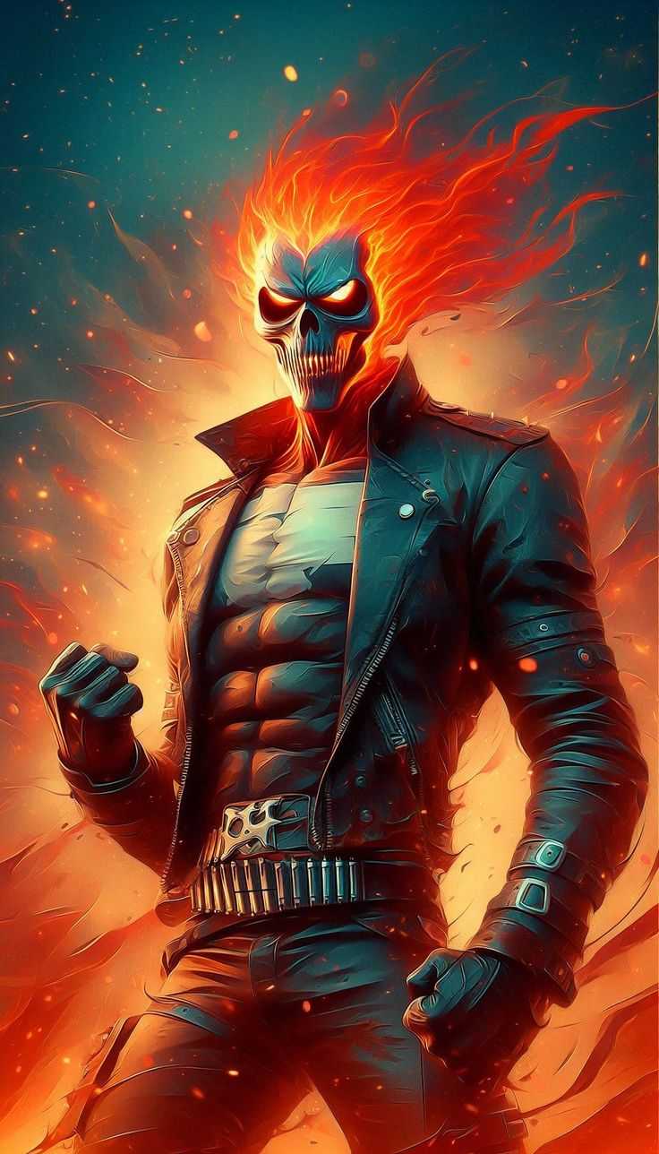 تابلو دیواری روح سوار Ghost Rider