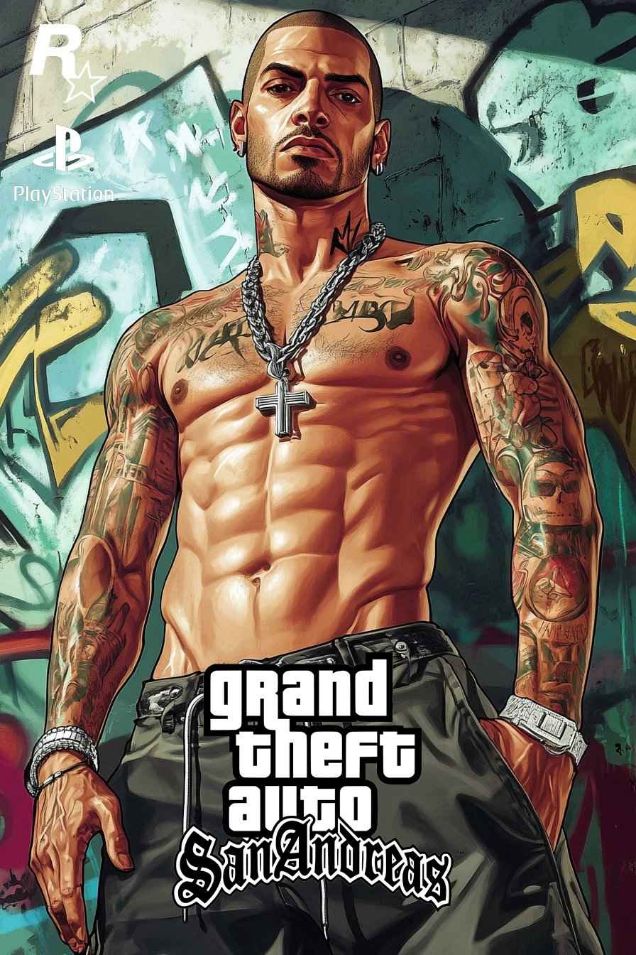 تابلو دیواری جی تی ای سن اندریاس