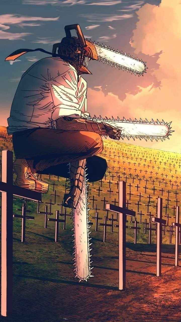 تابلو دیواری مرد اره ای Chainsaw Man طرح شماره 3